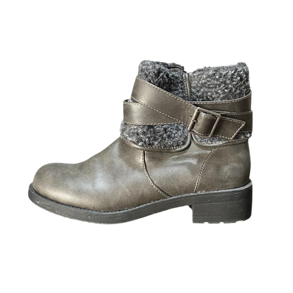 Rocket Dog Boots Womens Size 9 Gray Trepp Grand Buckle Block Heel -Read